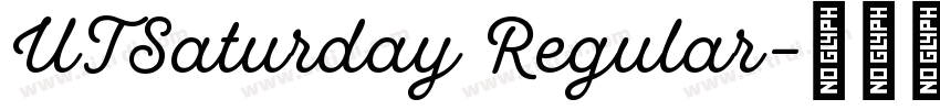 UTSaturday Regular字体转换